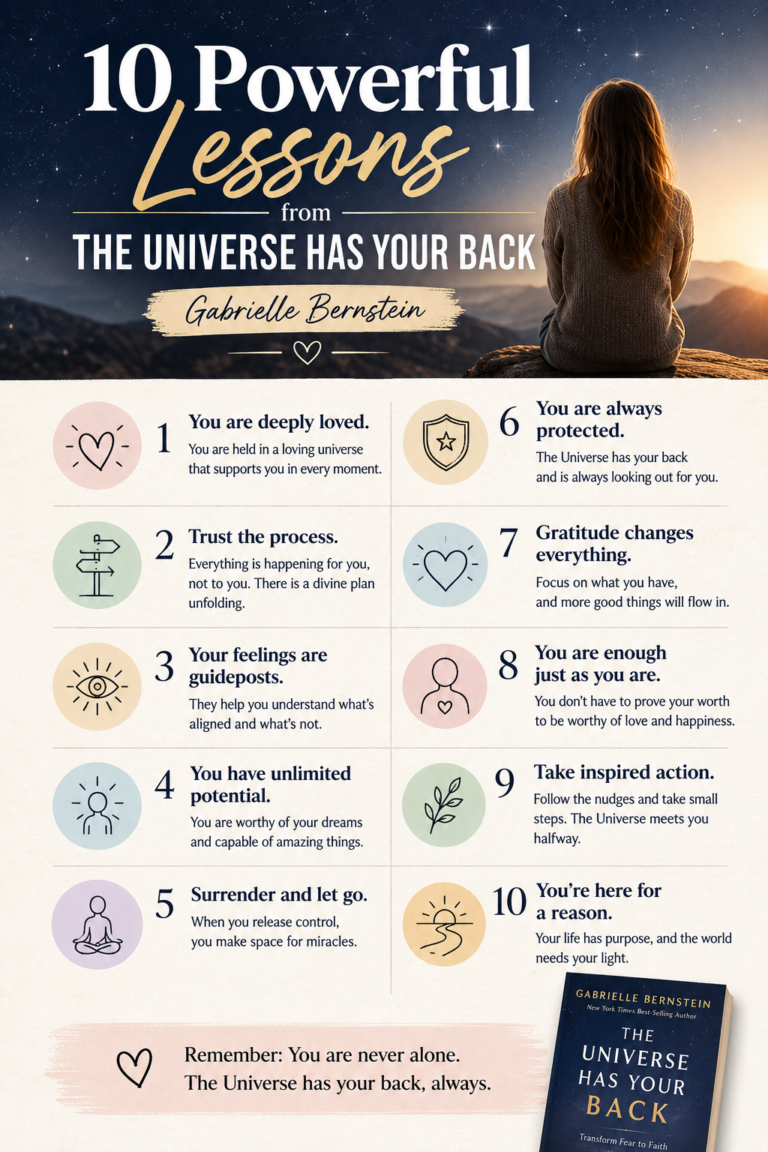 10 powerful lessons from The Universe Has Your Back by Gabrielle Bernstein